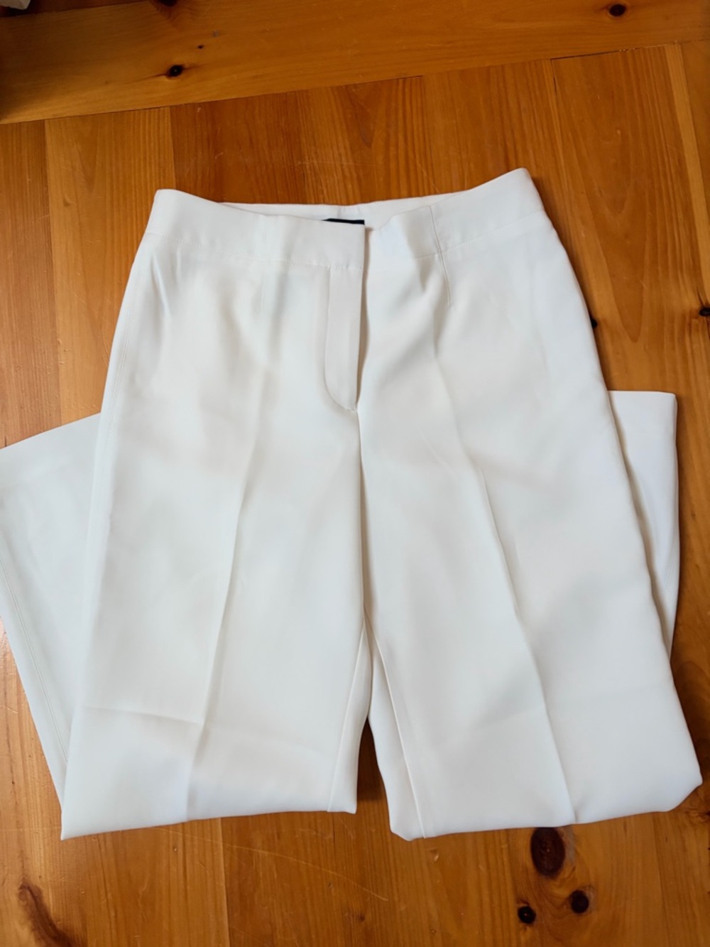Ann Taylor White Tailored Dress Trousers